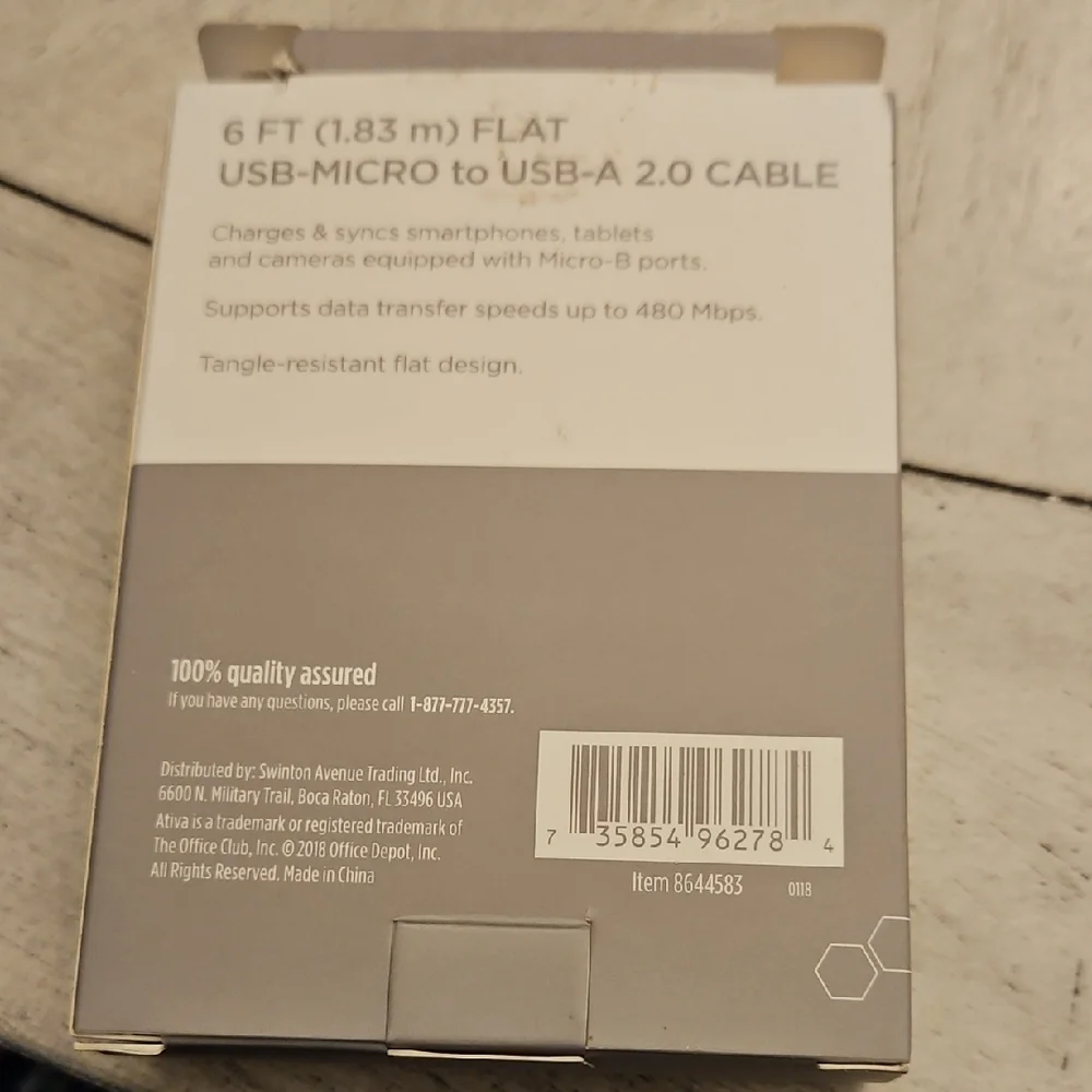 Ativa White USB-Micro to USB-A Cable